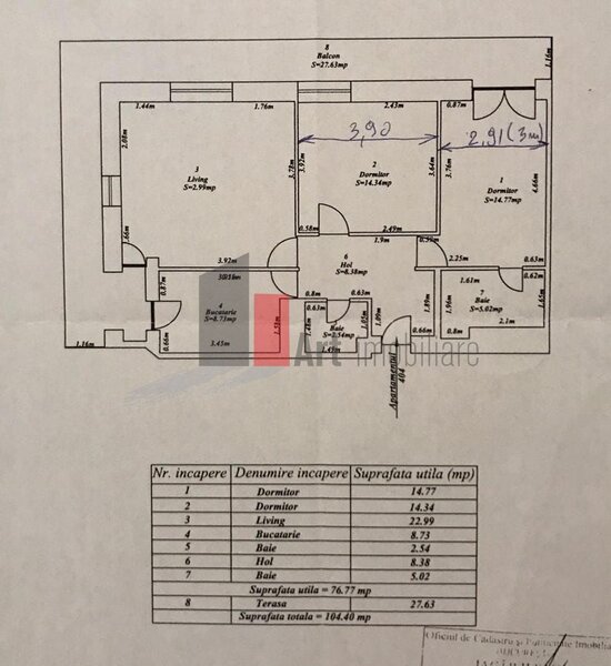 Parcul Tineretului Apartament 3 camere